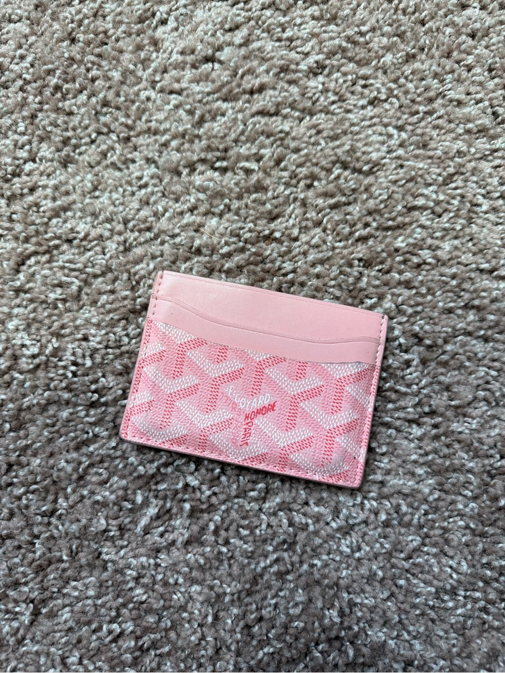 Pink sakura cardholder - (looks like goyard print but it’s not)